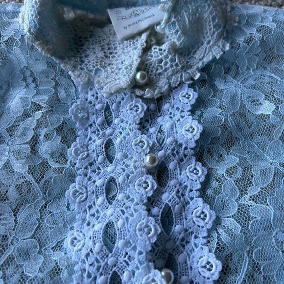 Gunne Sax Gold Label XS VNT Lace Blouse Victorian Prairie Cottagecore Romantic - Picture 4 of 11